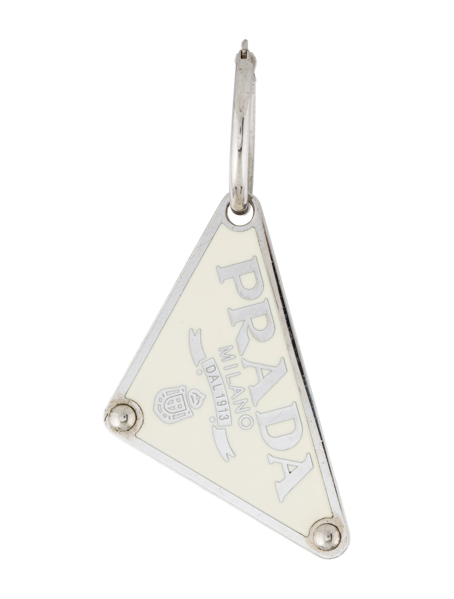 Prada Symbole Single Pendant Drop Earring